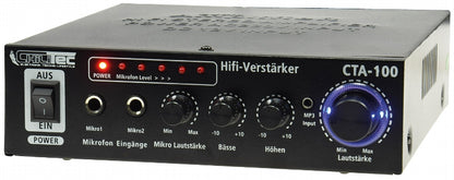 HiFi-Verstärker "CTA-100" 100W, schwarz 1x Line In, Betrieb 12V o. 230V