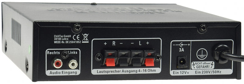 HiFi-Verstärker "CTA-100" 100W, schwarz 1x Line In, Betrieb 12V o. 230V