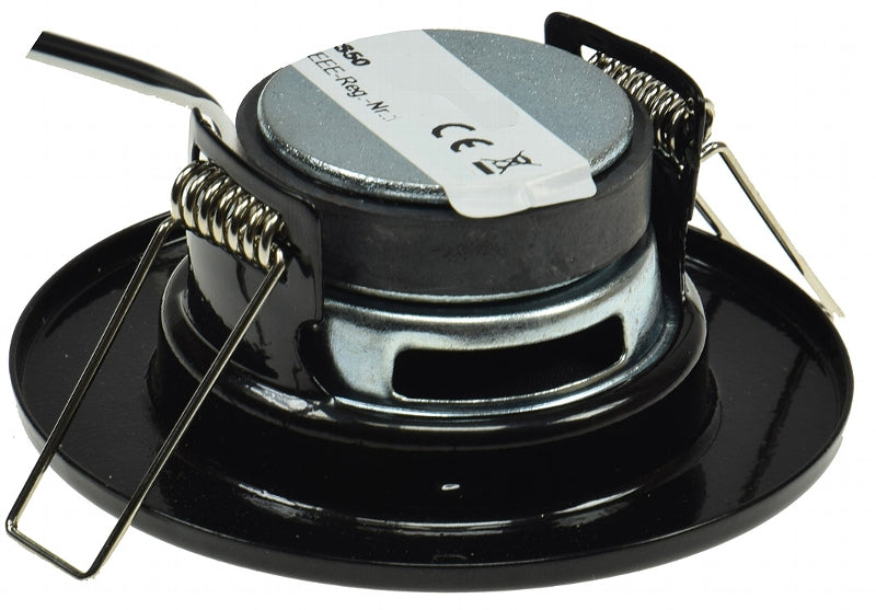 Decken-Einbaulautsprecher "Mini" Halogen-Look, 8cm Ø, 6cm Einbau, schwarz