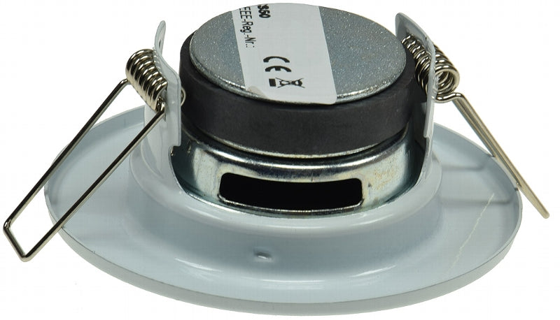 Decken-Einbaulautsprecher "Mini" Halogen-Look, 8cm Ø, 6cm Einbau, weiß