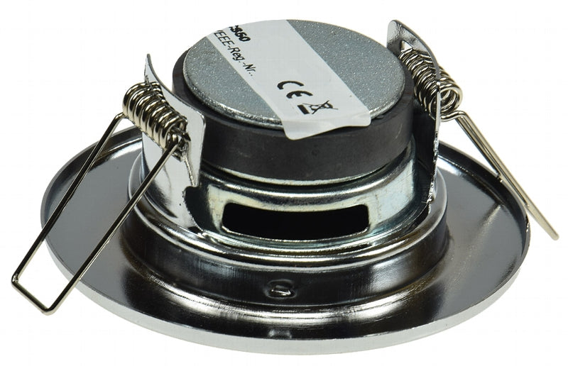 Decken-Einbaulautsprecher "Mini" Halogen-Look, 8cm Ø, 6cm Einbau, chrom