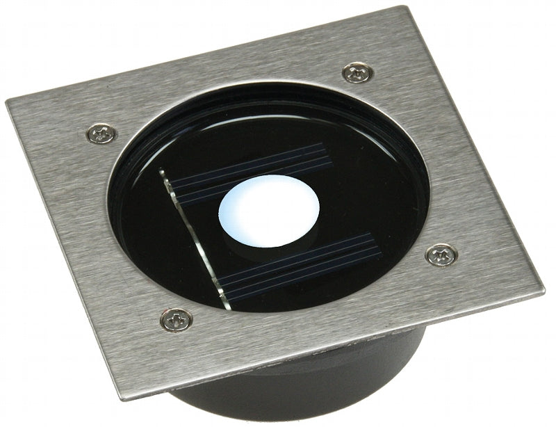 Solar LED Bodenstrahler "CTB-E", eckig BxHxT 10x10x4cm, IP44, Edelstahl-Front