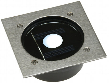 Solar LED Bodenstrahler "CTB-E", eckig BxHxT 10x10x4cm, IP44, Edelstahl-Front