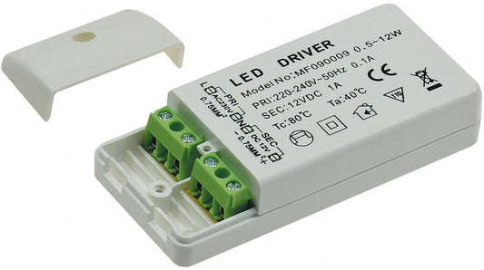 LED-Trafo "CT-12E-V2", 0,5-12W 230V~ auf 12V=, eckig