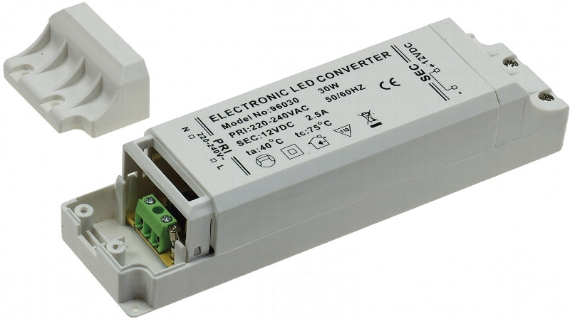 LED-Trafo "CT-30-V2", 1-30W 230V~ auf 12V=, eckig