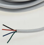 Kabel für RGB LED-Stripes, 3,5mm 10m, 4 adrig-rot-grün-blau-schwarz, rund