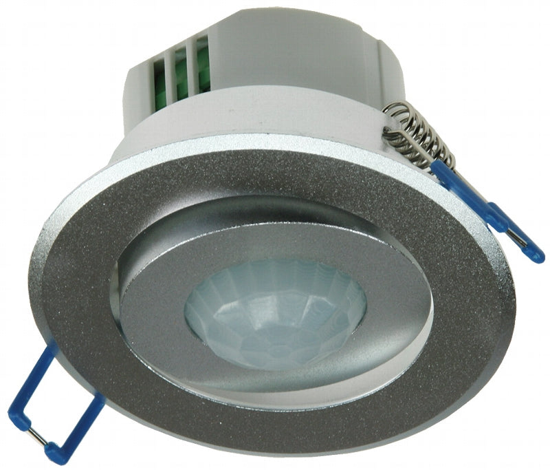 Decken-Einbau-Bewegungsmelder 360° Alu LED geeignet, 6m, schwenkbar, silber