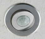 Decken-Einbau-Bewegungsmelder 360° Alu LED geeignet, 6m, schwenkbar, silber