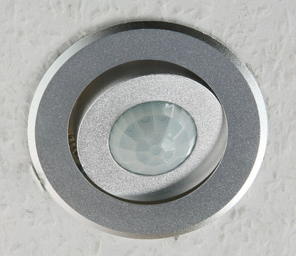 Decken-Einbau-Bewegungsmelder 360° Alu LED geeignet, 6m, schwenkbar, silber