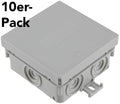 Feuchtraum-Kabelabzweigkasten, 10er Pack 75x75x40mm, IP54, 7-fach, grau