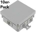 Feuchtraum-Kabelabzweigkasten, 10er Pack 75x75x40mm, IP54, 7-fach, grau