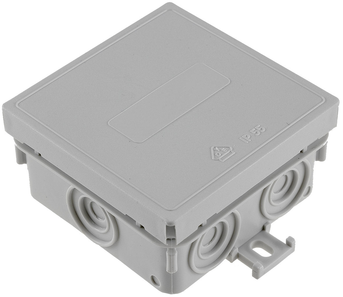 Feuchtraum-Kabelabzweigkasten, 10er Pack 75x75x40mm, IP54, 7-fach, grau