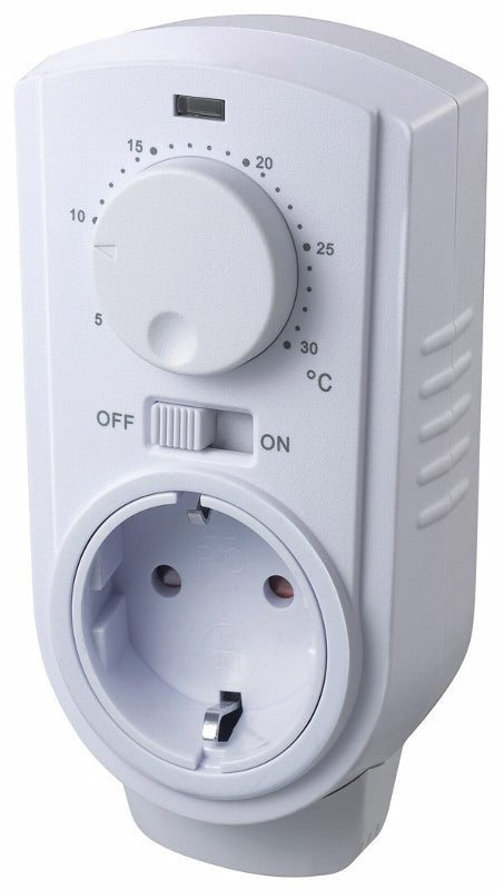 Steckdosen-Thermostat "ST-35 ana" max. 3500W, 5-30°C, AUS/AUTO, 230V