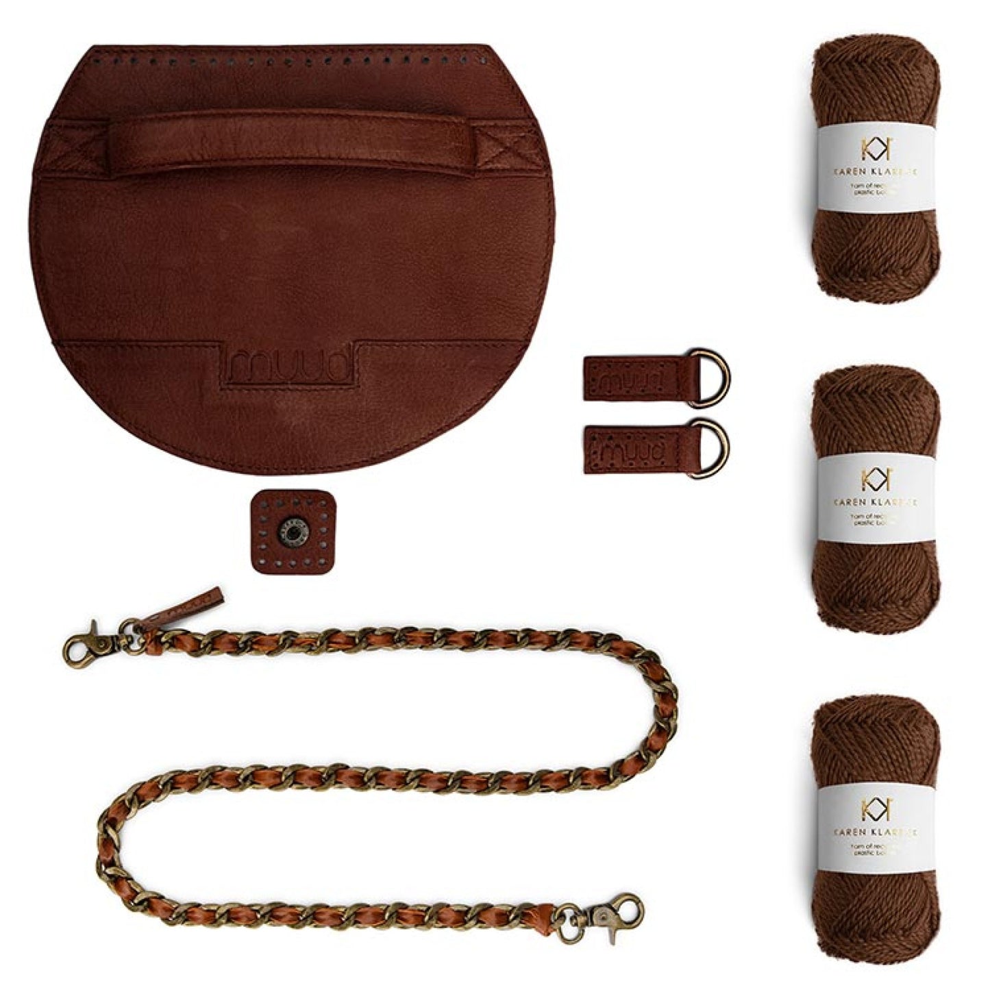 muud Orcus Bag Rich Brown Dark Grey