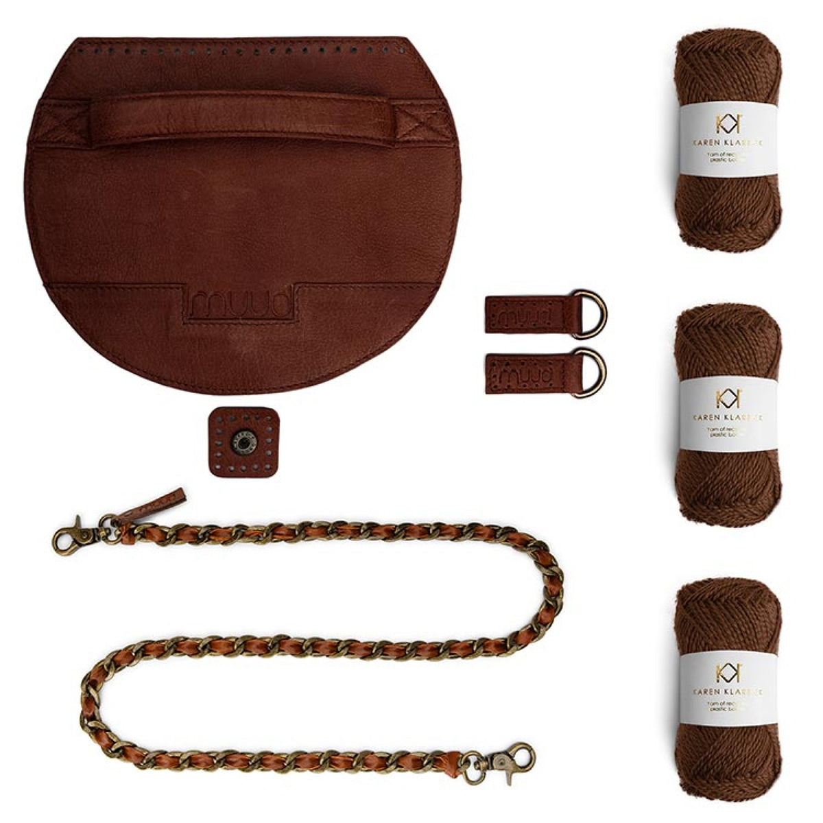 muud Orcus Bag Rich Brown Dark Grey