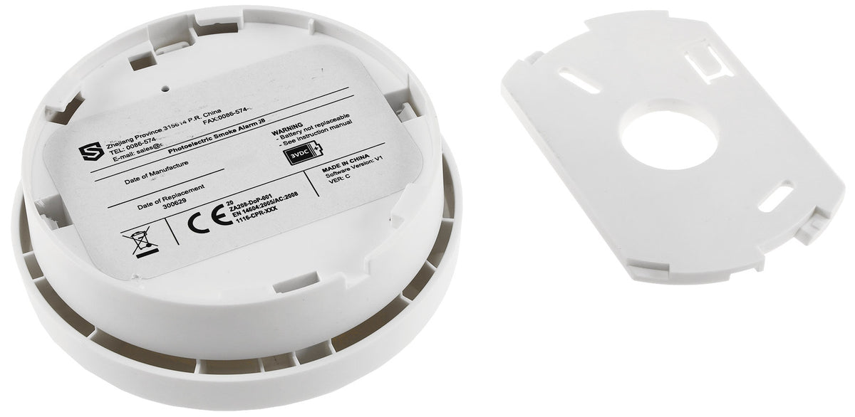 Rauchmelder "CTRM-10"  nach DIN EN14604 integrierte 10 Jahres Lithium-Batterie
