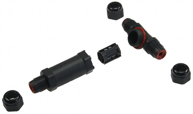 3 polige Dosenmuffe- / T-Verbinder, IP68 230V, wasserdicht, für z.B. Erdkabel