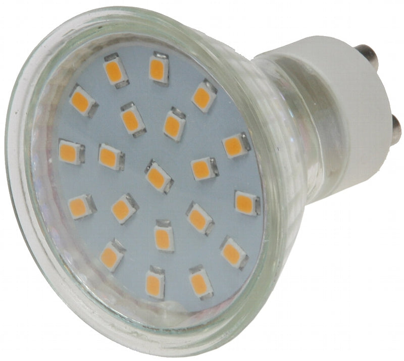 LED Strahler GU10 "H40 SMD" 120°, 3000k, 280lm, 230V/3W, warmweiß