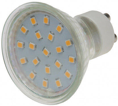LED Strahler GU10 "H40 SMD" 120°, 3000k, 280lm, 230V/3W, warmweiß