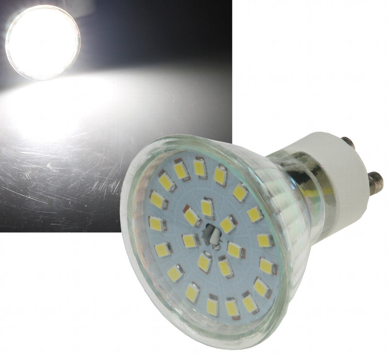 LED Strahler GU10 "H55 SMD" 120°, 4000k, 420lm, 230V/5W, neutralweiß
