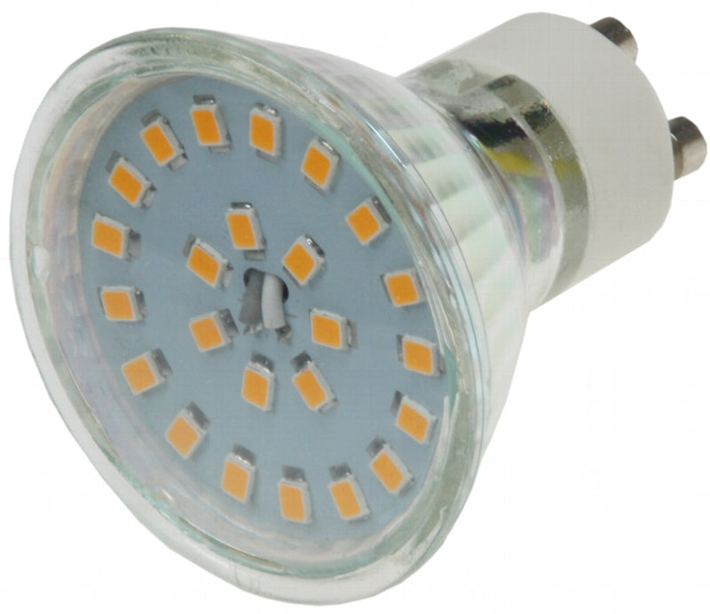 LED Strahler GU10 "H55 SMD" 120°, 3000k, 400lm, 230V/5W, warmweiß