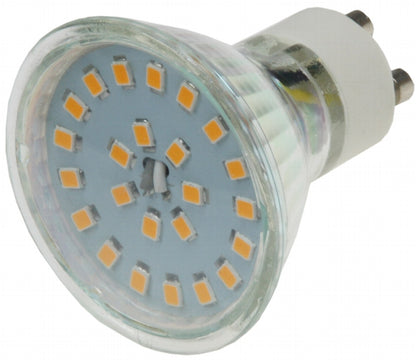 LED Strahler GU10 "H55 SMD" 120°, 3000k, 400lm, 230V/5W, warmweiß
