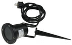 Gartenleuchte "CT-GS10", schwarz 230V, 1,5m Kabel+Erdspieß, GU10 Fassung