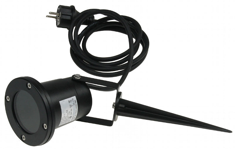 Gartenleuchte "CT-GS10", schwarz 230V, 1,5m Kabel+Erdspieß, GU10 Fassung