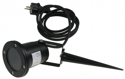Gartenleuchte "CT-GS10", schwarz 230V, 1,5m Kabel+Erdspieß, GU10 Fassung