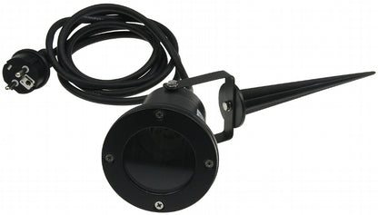 Gartenleuchte "CT-GS10", schwarz 230V, 1,5m Kabel+Erdspieß, GU10 Fassung