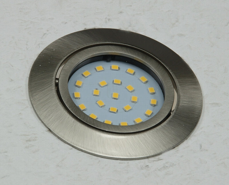LED-Einbauleuchte "Flat-26" warmweiß 80x26mm, 4W, 330lm, Edelstahl gebürstet