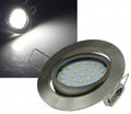 LED-Einbauleuchte "Flat-26" neutralweiß 80x26mm, 4W, 350lm, Edelstahl gebürstet