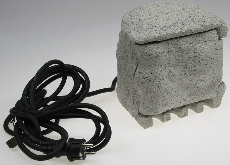 Gartensteckdose "Stone", 4-fach 250V/16A, IP44, inkl. 5m Kabel