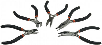 Elektroniker Zangen-Set "MiniGrip" 5-tlg 12cm, isolierte Griffe, federöffnend