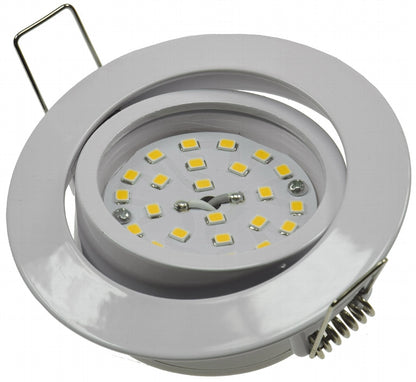 LED-Einbauleuchte "Flat-32" warmweiß 80x32mm, 5W, 470lm, weißes Gehäuse
