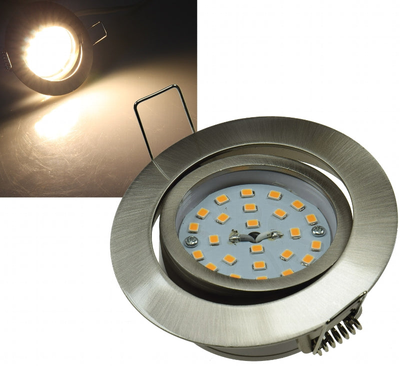 LED-Einbauleuchte "Flat-32dim" warmweiß 80x32mm, 5W, 420lm, Edelstahl gebürstet