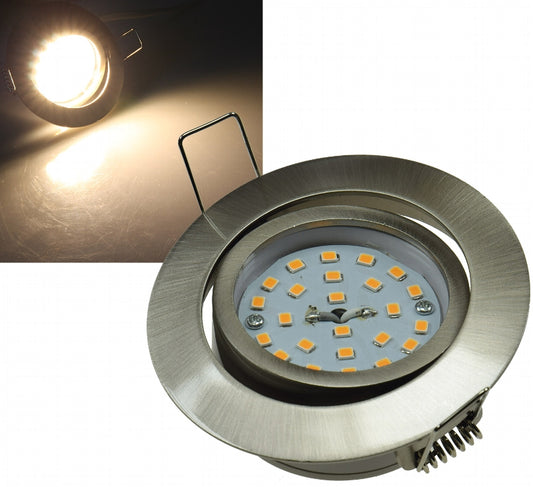 LED-Einbauleuchte "Flat-32dim" warmweiß 80x32mm, 5W, 420lm, Edelstahl gebürstet