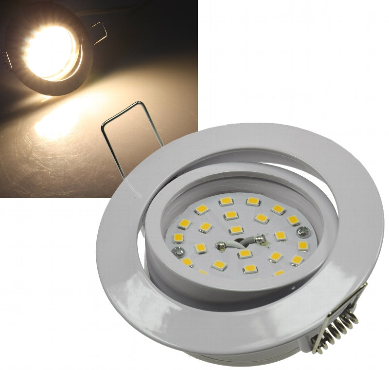 LED-Einbauleuchte "Flat-32dim" warmweiß 80x32mm, 5W, 420lm, weißes Gehäuse
