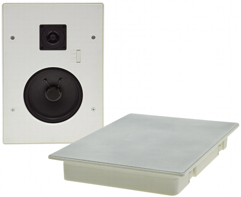 Einbaulautsprecher "CTE-34E",eckig, weiß 2-Wege, 287x197mm, 120 Watt