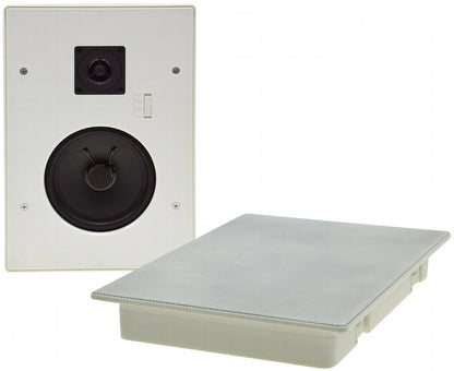 Einbaulautsprecher "CTE-34E",eckig, weiß 2-Wege, 287x197mm, 120 Watt