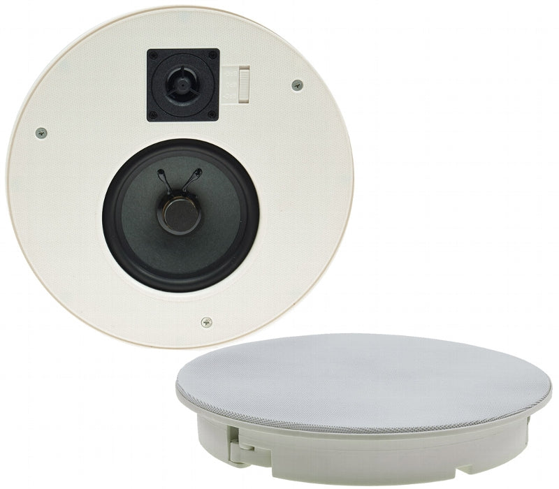 Einbaulautsprecher "CTE-26R", rund, weiß 2-Wege, Ø 25,5cm, 120 Watt
