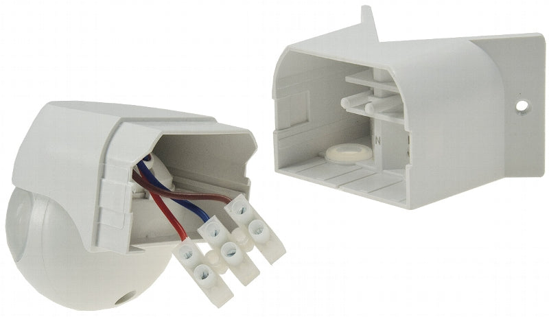 Aufputz Bewegungsmelder "CBM-Slim" 200° LED-geeig, 200°, IP44, 1-800W, weiß