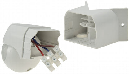 Aufputz Bewegungsmelder "CBM-Slim" 200° LED-geeig, 200°, IP44, 1-800W, weiß