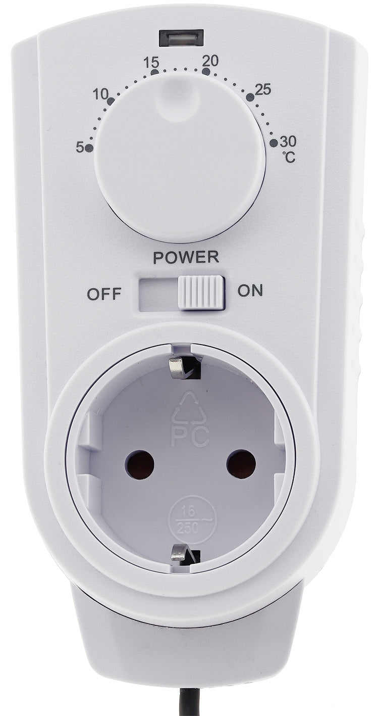 Steckdosen-Thermostat "ST-50" ana EXT 5-30°C, 230V, Außenfühler für Terrarium