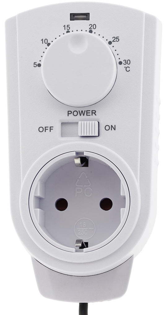 Steckdosen-Thermostat "ST-50" ana EXT 5-30°C, 230V, Außenfühler für Terrarium