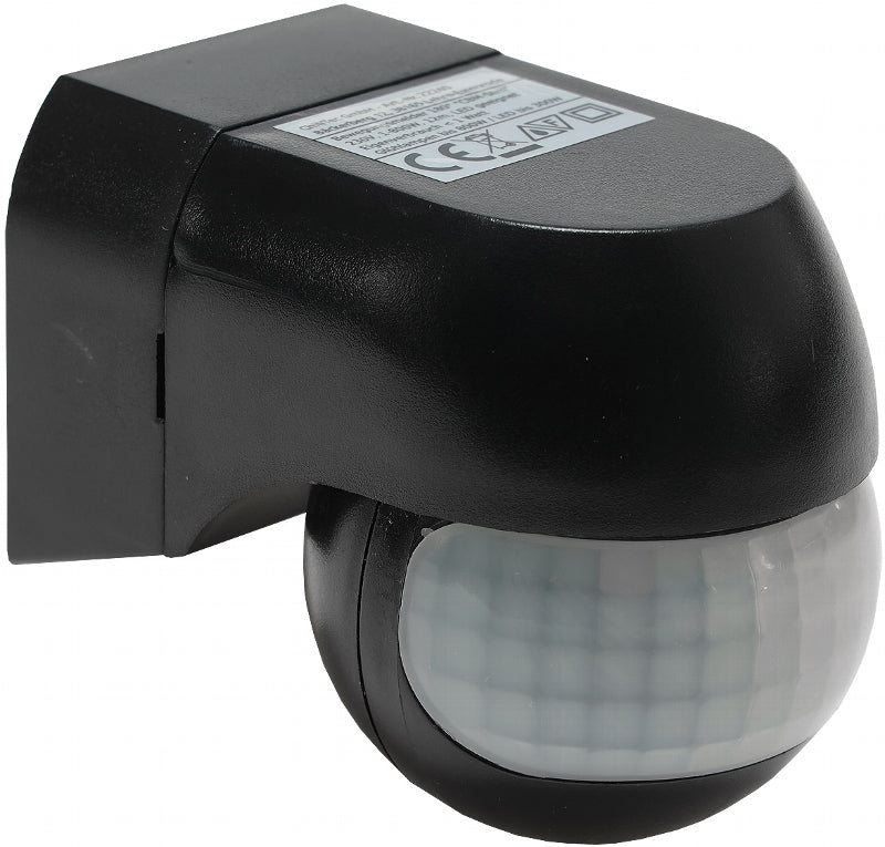 Aufputz Bewegungsmelder "CBM-Slim" 180° LED geeignet, IP44, 1-800W, schwarz
