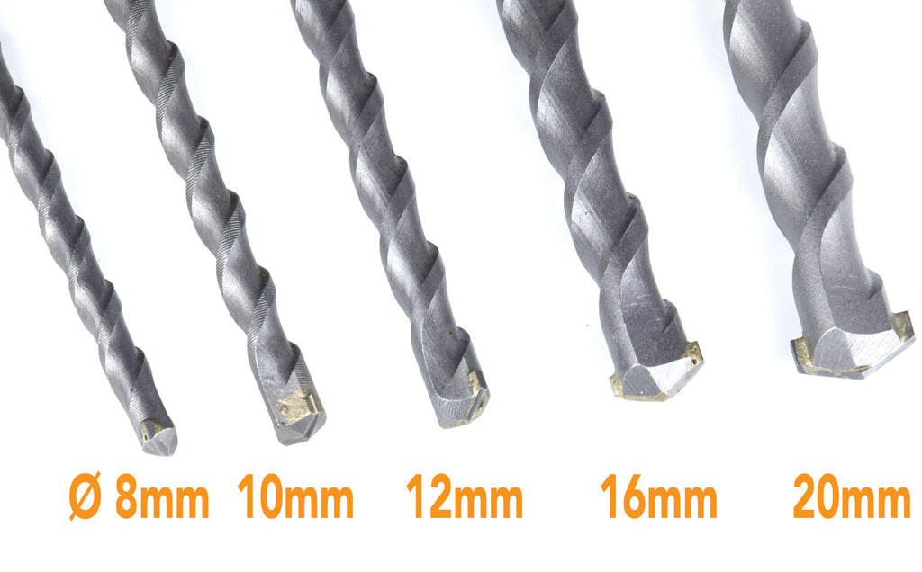 SDS-PLUS Schlagbohrerset, 60cm 8-10-12-15-20mm Ø