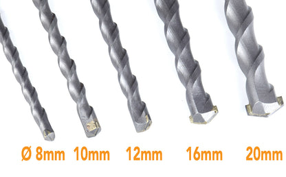 SDS-PLUS Schlagbohrerset, 60cm 8-10-12-15-20mm Ø