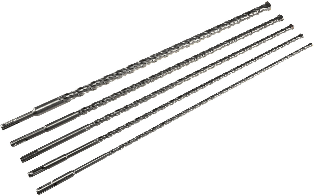 SDS-PLUS Schlagbohrerset, 60cm 8-10-12-15-20mm Ø
