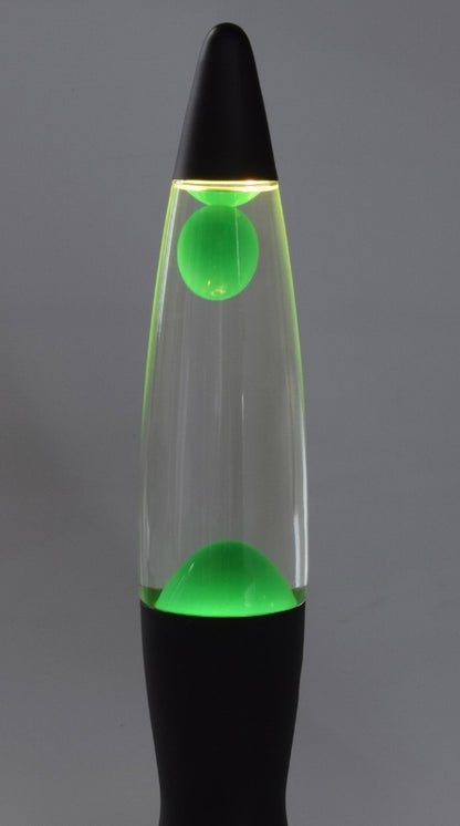 Lavalampe "CTL-BLEEN" 40cm Wasser: Klar, Wachs: Grün, Body: Schwarz